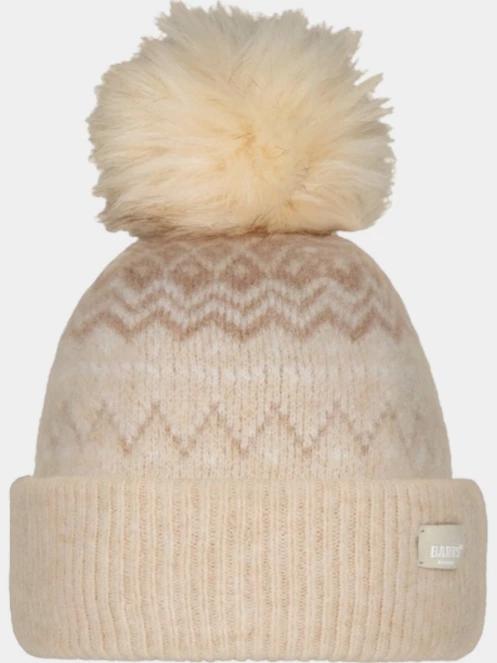 Barts Woodstar Beanie női bojtos sapka homok színben 2