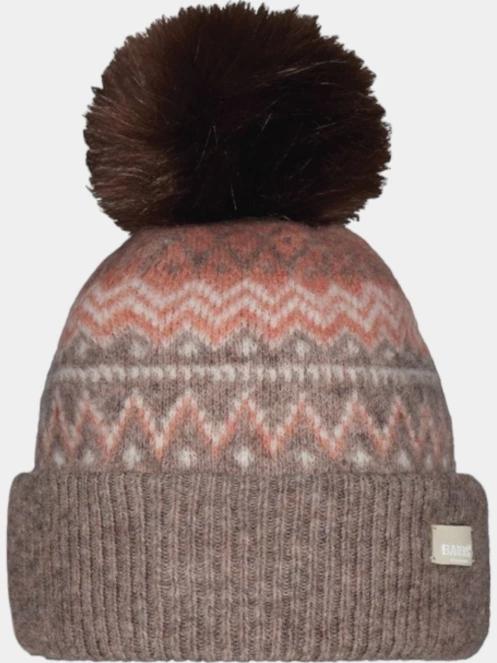 Barts Woodstar Beanie női bojtos sapka barna színben 2