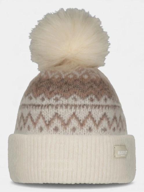 Barts Woodstar Beanie női bojtos sapka homok színben 2