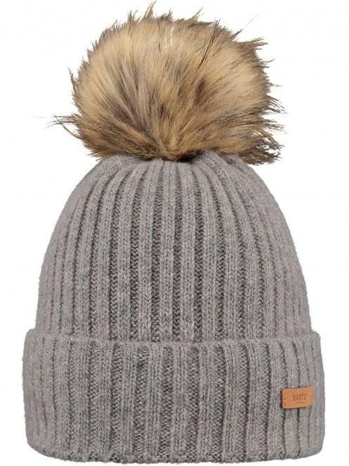 Barts Augusti Beanie női bojtos sapka szürke színben 2