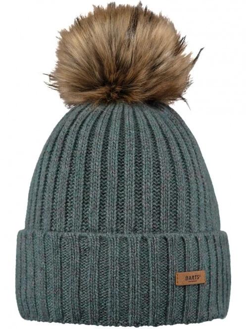 Barts Augusti Beanie női bojtos sapka zöld színben 2