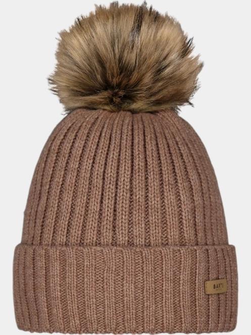 Barts Augusti Beanie női bojtos sapka barna színben 2