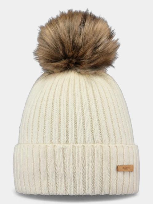 Barts Augusti Beanie női bojtos sapka homok színben 2