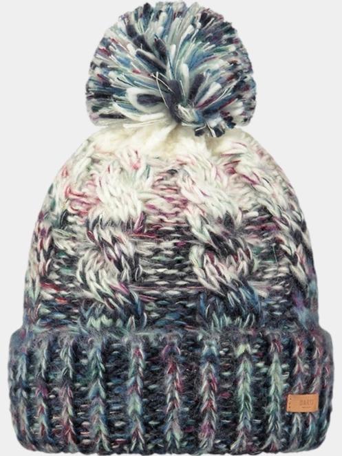 Barts Iska Beanie női bojtos sapka sötétkék színben 2