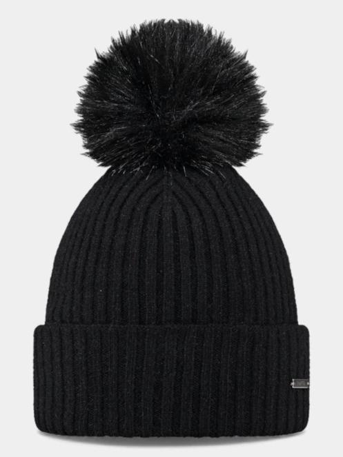 Barts Kenzie Beanie női bojtos sapka fekete színben 2