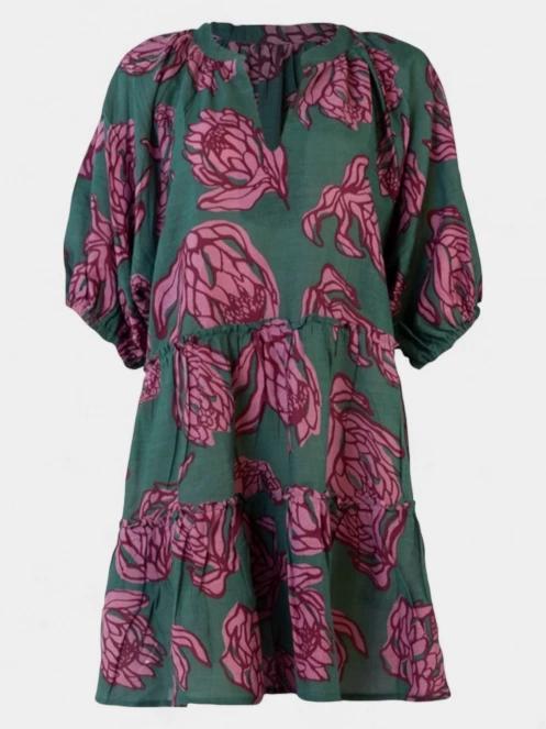 Barts Adeliu Dress női strandruha zöld színben 3
