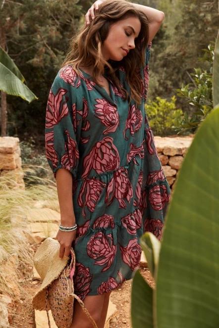 Barts Adeliu Dress női strandruha zöld színben 4