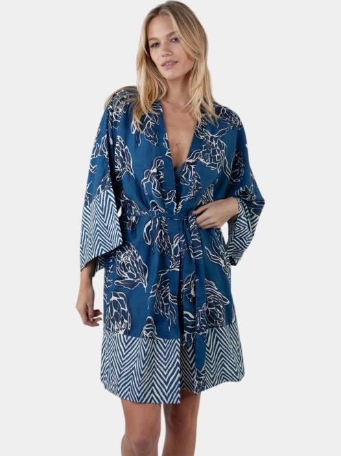 Barts Sulamita Kimono női strandruha kék színben 2