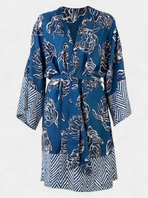 Barts Sulamita Kimono női strandruha kék színben 3