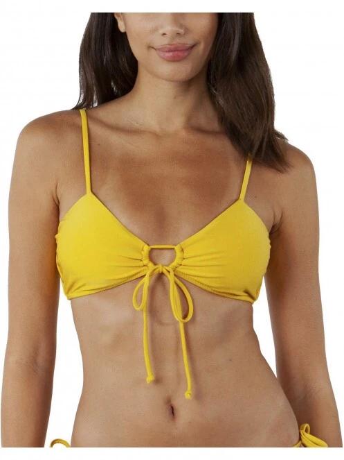 Barts Isla Bow Tie női bikini felső sárga színben 2