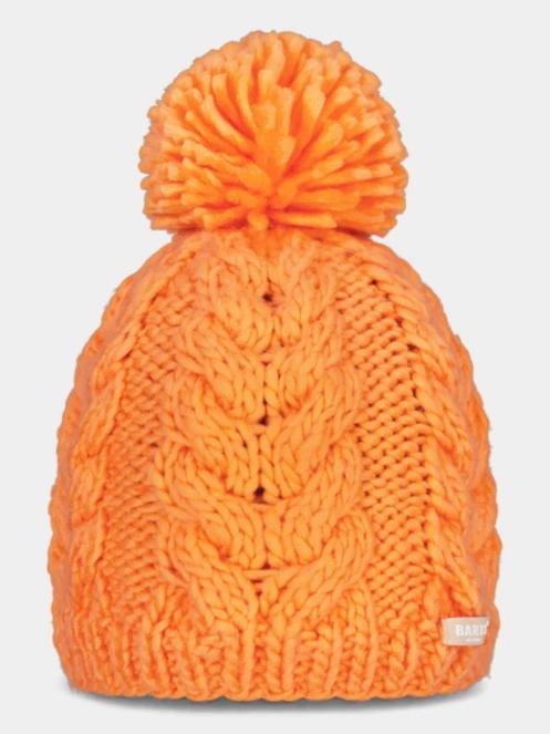 Barts Kelle Beanie női bojtos sapka narancssárga színben 2