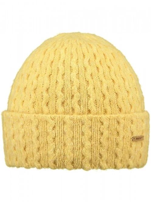 Barts Anye Beanie női kötött sapka sárga színben 2