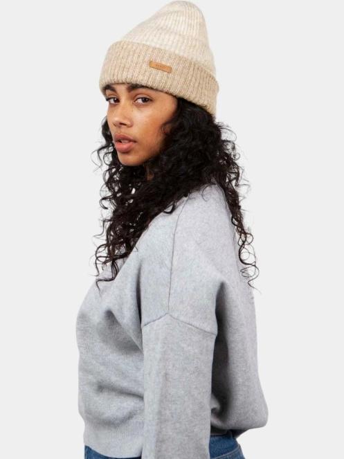 Barts Arlenas Beanie női sapka homok színben 4