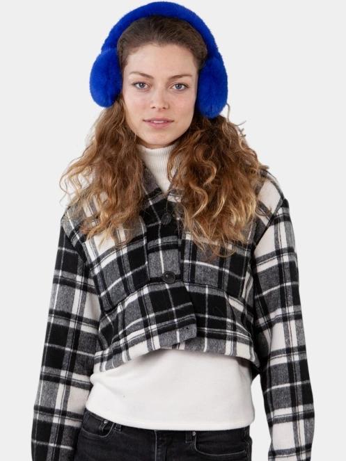 Barts Big Fur Earmuffs női fülvédő kék színben 4
