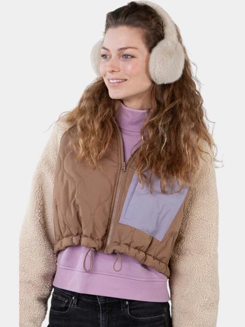 Barts Big Fur Earmuffs női fülvédő homok színben 3