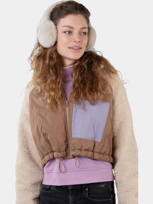 Barts Big Fur Earmuffs női fülvédő homok színben 4