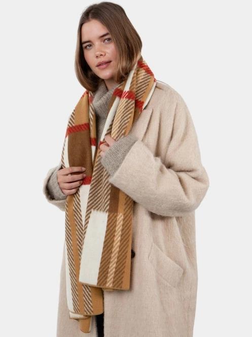 Barts Bliblock Scarf női sál barna színben 3