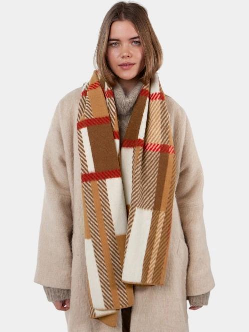 Barts Bliblock Scarf női sál barna színben 4