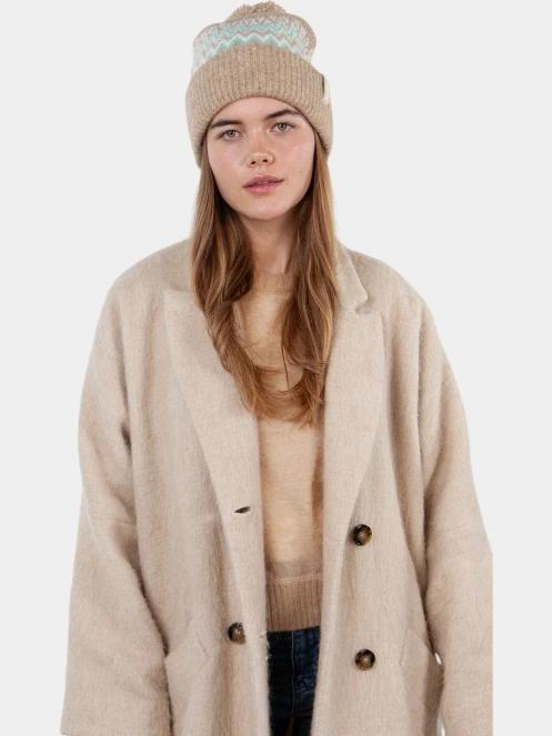 Barts Nakarah Beanie női bojtos sapka barna színben 3