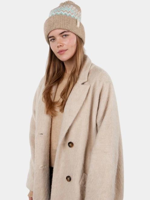 Barts Nakarah Beanie női bojtos sapka barna színben 4