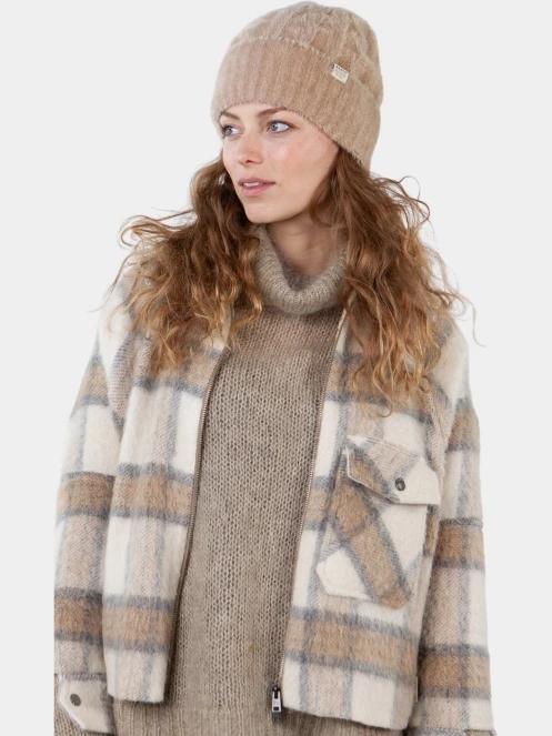 Barts Tangalle Beanie női kötött sapka barna színben 4