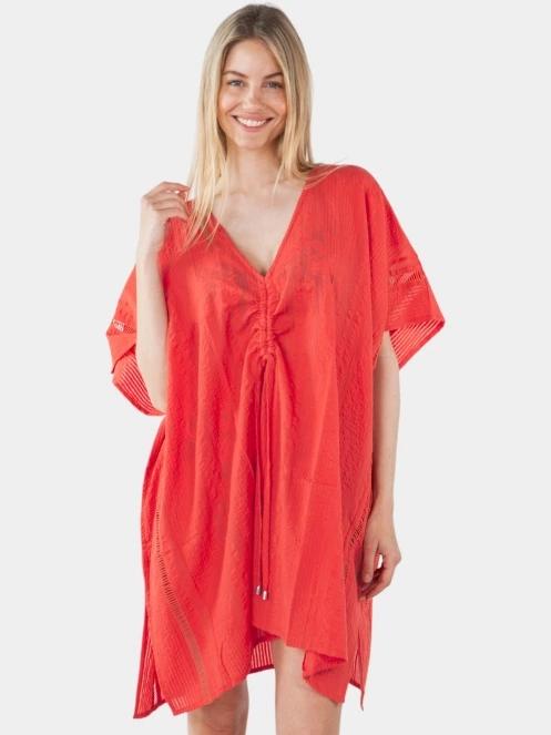 Barts Raimha Kaftan női strandruha piros színben 2