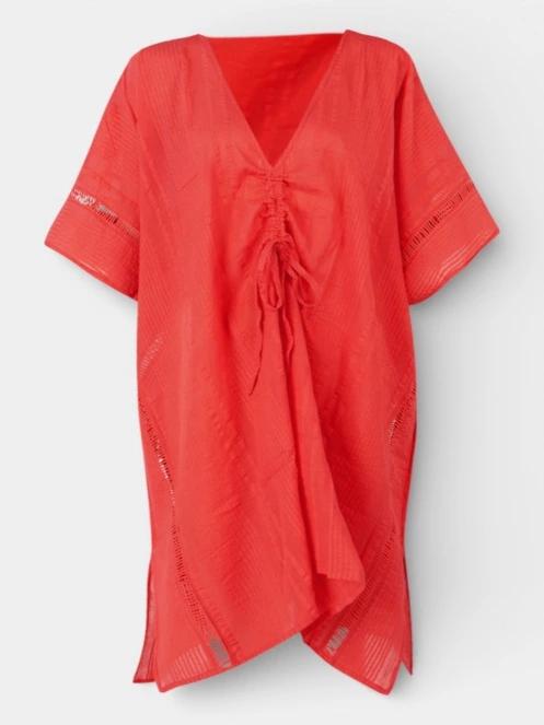 Barts Raimha Kaftan női strandruha piros színben 4