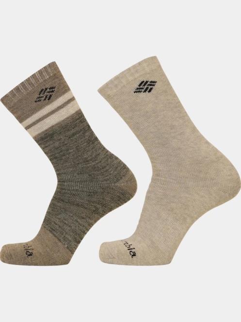Columbia 2PP Space Dye Wool Crew Medium Weight férfi zokni barna színben 2