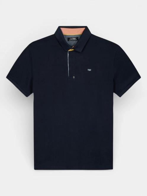 TBS Clidepol férfi galléros póló sötétkék színben 4