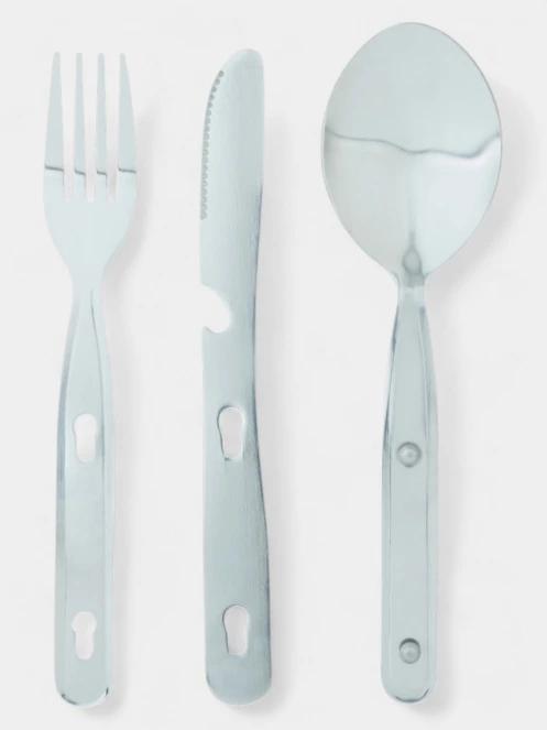 Ferrino Set Of 3 Cutlery Steel Inox evőeszköz készlet szürke színben 2