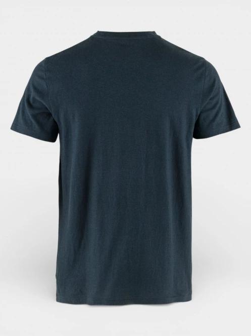 Fjallraven Hemp Blend T-shirt M férfi rövid ujjú póló sötétkék színben 3