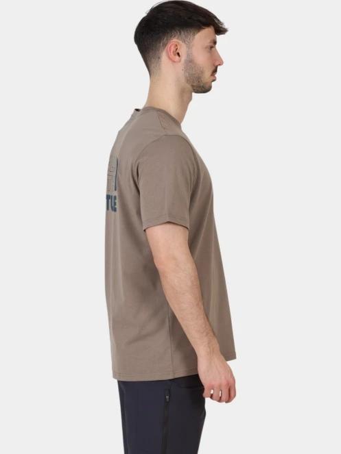 Fjallraven Walk With Nature T-shirt M férfi rövid ujjú póló barna színben 5