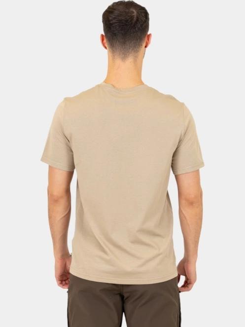 Fjallraven Lush Logo T-shirt M férfi rövid ujjú póló homok színben 4