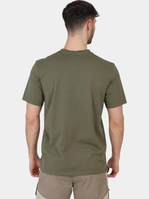 Fjallraven Lush Logo T-shirt M férfi rövid ujjú póló zöld színben 4
