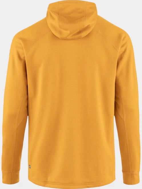 Fjallraven Abisko Grid Fleece Hoodie M férfi kapucnis pulóver sárga színben 9