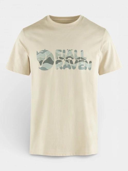 Fjallraven Multicolor Logo T-shirt M férfi rövid ujjú póló fehér színben 2