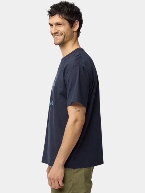 Fjallraven Fjällräven Relaxed T-Shirt M férfi rövid ujjú sport póló sötétkék színben 3