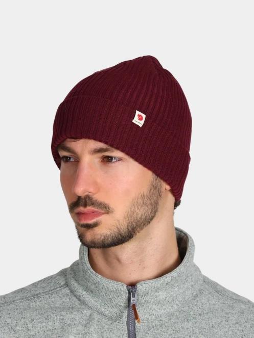 Fjallraven Fjällräven Rib Hat kötött sapka bordó színben 5