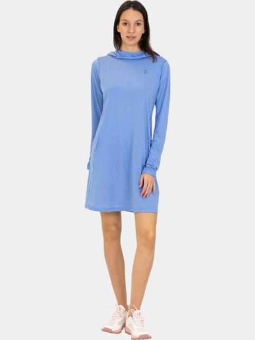 Fjallraven Abisko Sun-hoodie Dress W női pulóverruha kék színben 2