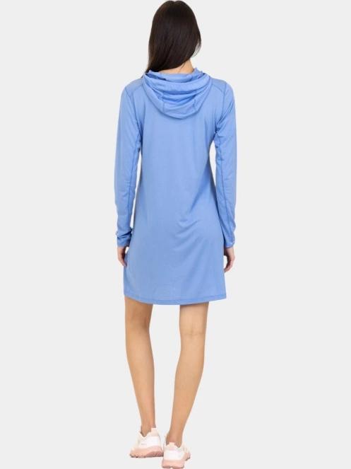Fjallraven Abisko Sun-hoodie Dress W női pulóverruha kék színben 4