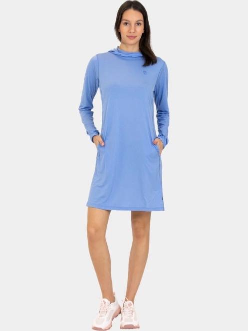 Fjallraven Abisko Sun-hoodie Dress W női pulóverruha kék színben 5