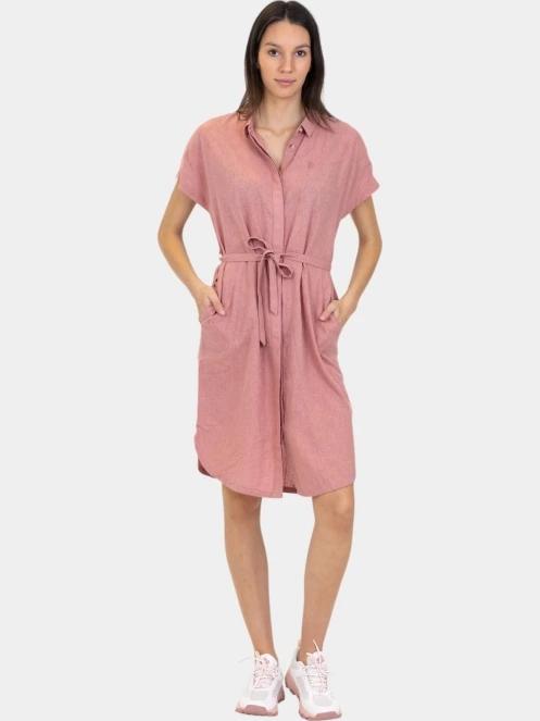 Fjallraven Övik Hemp Dress W női ingruha rózsaszín színben 5