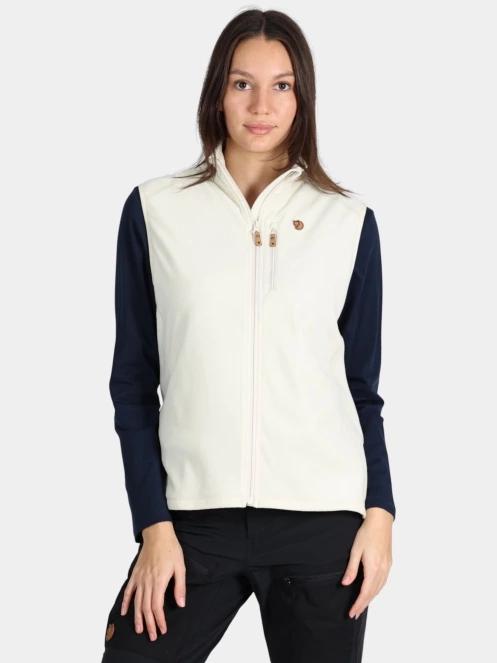 Fjallraven Övik Lite Fleece Vest W női mellény homok színben 2