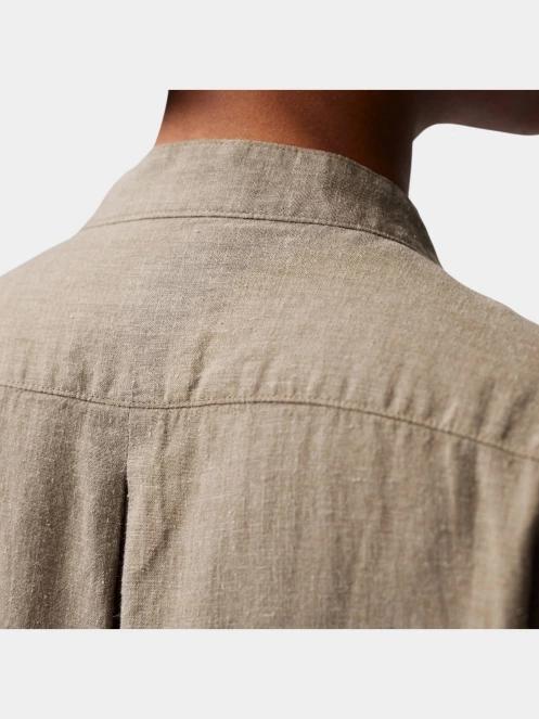 Fjallraven Övik Hemp Shirt LS W női hosszú ujjú ing barna színben 4