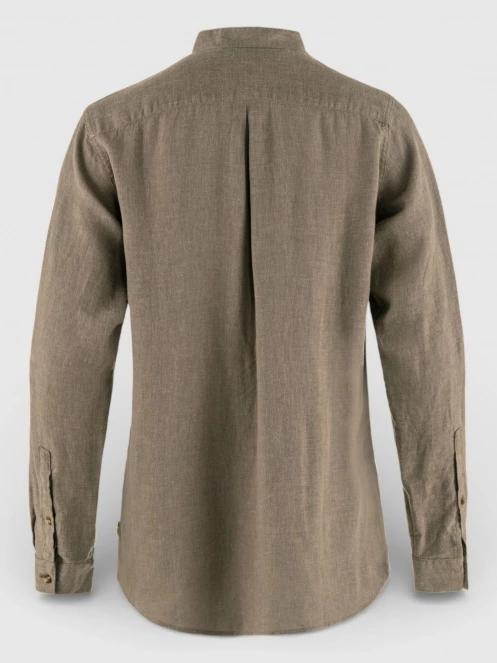 Fjallraven Övik Hemp Shirt LS W női hosszú ujjú ing barna színben 8