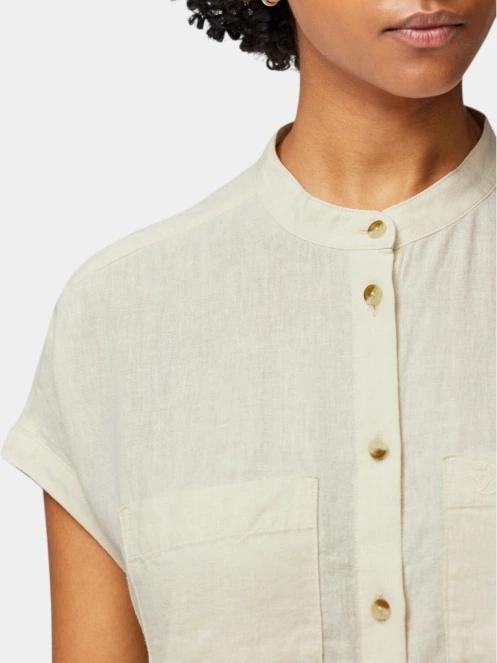 Fjallraven Övik Hemp Shirt SS W női rövid ujjú ing fehér színben 6