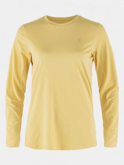 Fjallraven Abisko Day Hike LS W női hosszú ujjú sport póló sárga színben 2