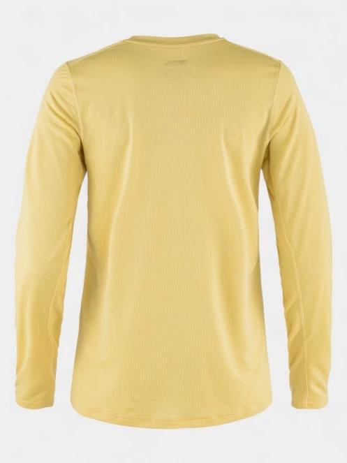 Fjallraven Abisko Day Hike LS W női hosszú ujjú sport póló sárga színben 3