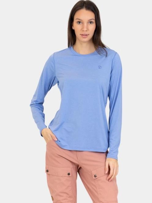 Fjallraven Abisko Day Hike LS W női hosszú ujjú sport póló kék színben 2