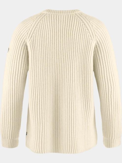 Fjallraven Övik Rib Sweater W női kötött pulóver fehér színben 3